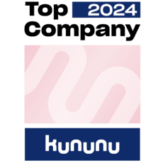 Zu sehen ist eine Auszeichnung von Kununu, die besagt: Top Company 2024, Kununu.