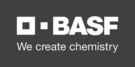 The picture shows the BASF logo with the claim We create chemistry.