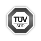 Das Bild zeigt das Logo von TÜV Süd. 